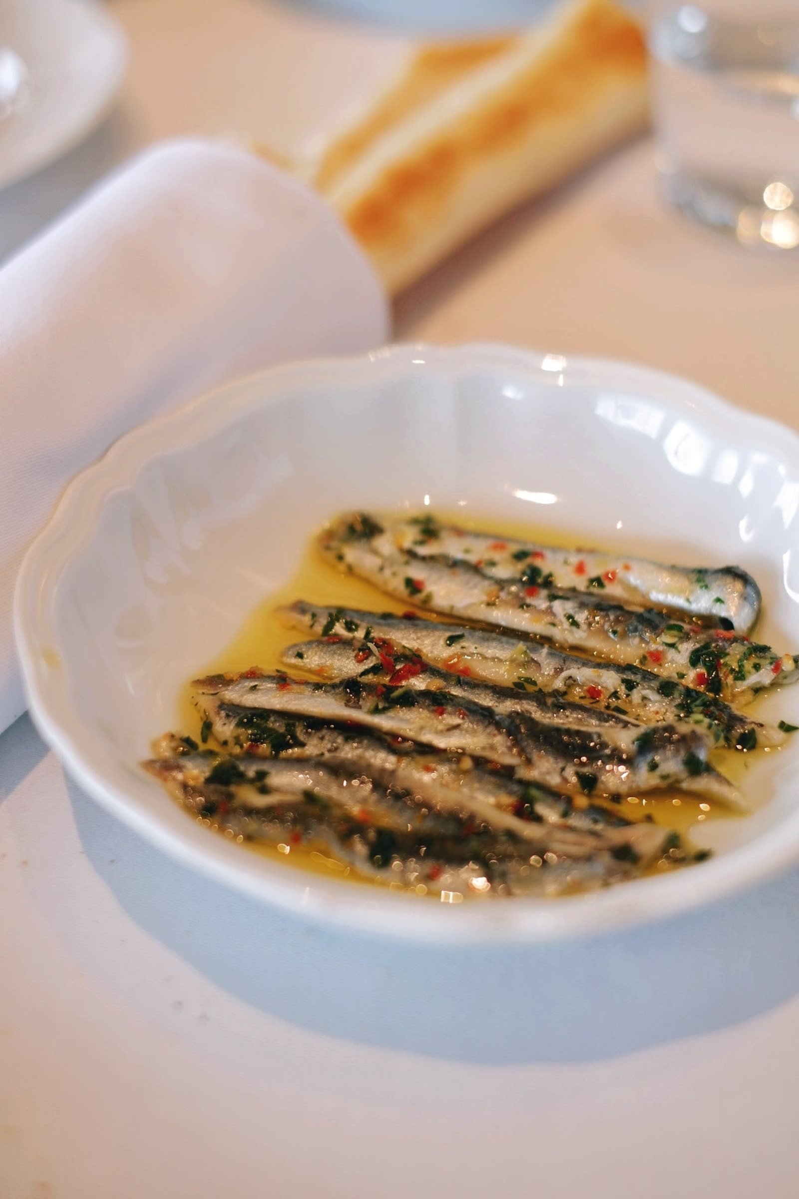 Alici marinate all' amalfitana (Marinated anchovies)