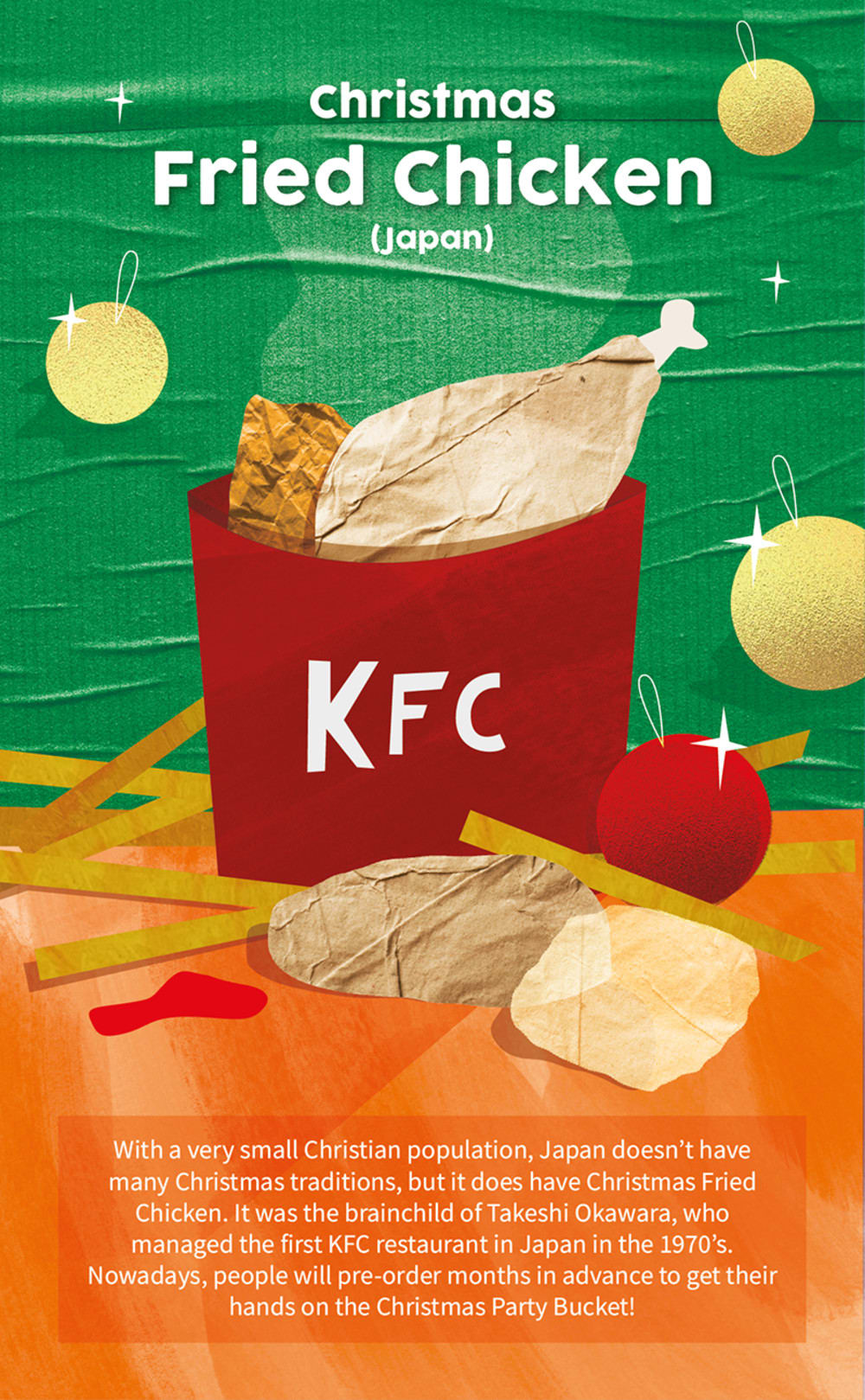 Christmas fried chicken in Japan