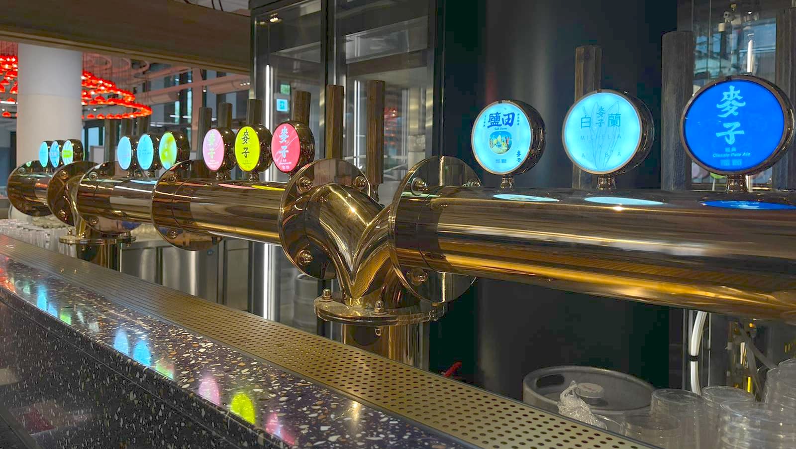 Mak's Beer taps at Central Market
