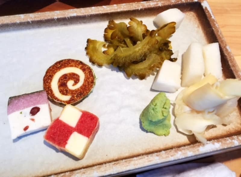 Delicate Japanese sweets and homemade pickles