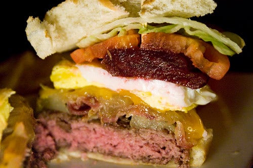 Australian 'the lot' burger Australian 'the lot' burger