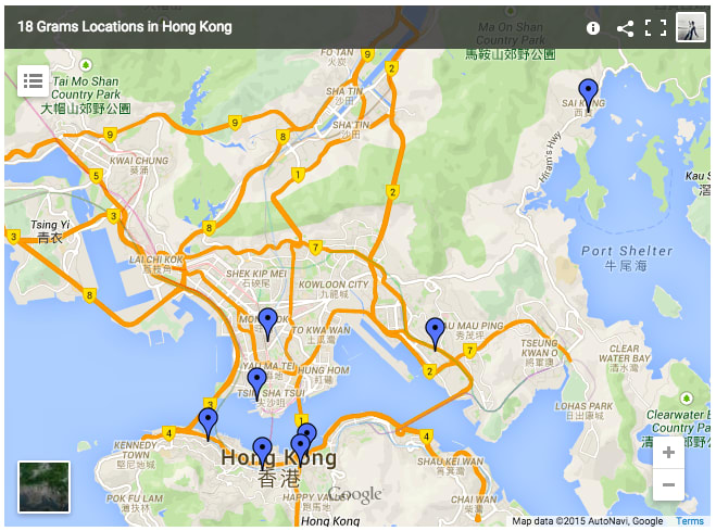 18 Grams Locations in HK 18 Grams Locations in HK