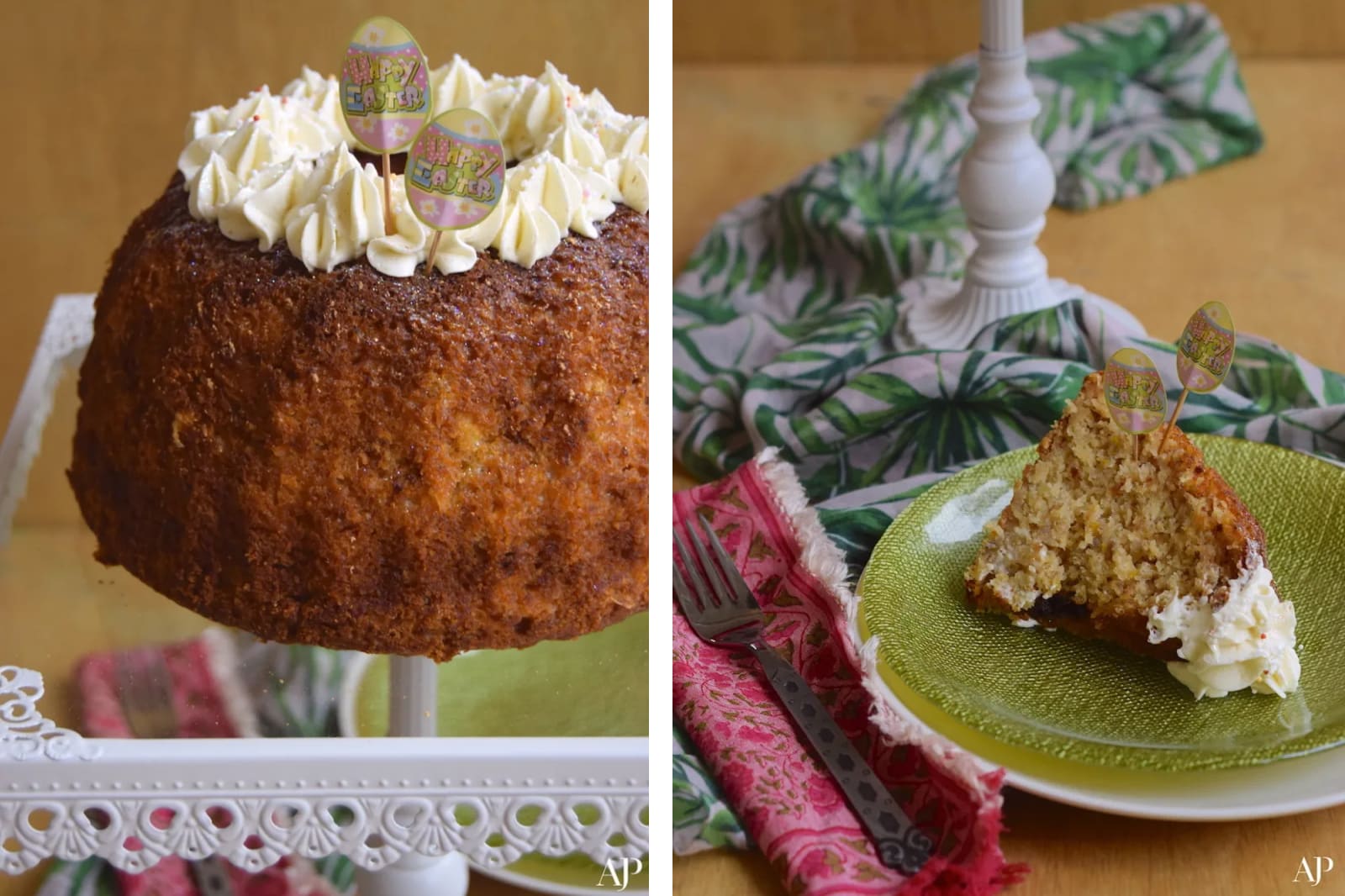 Tropical Easter Cake with Almond Buttercream