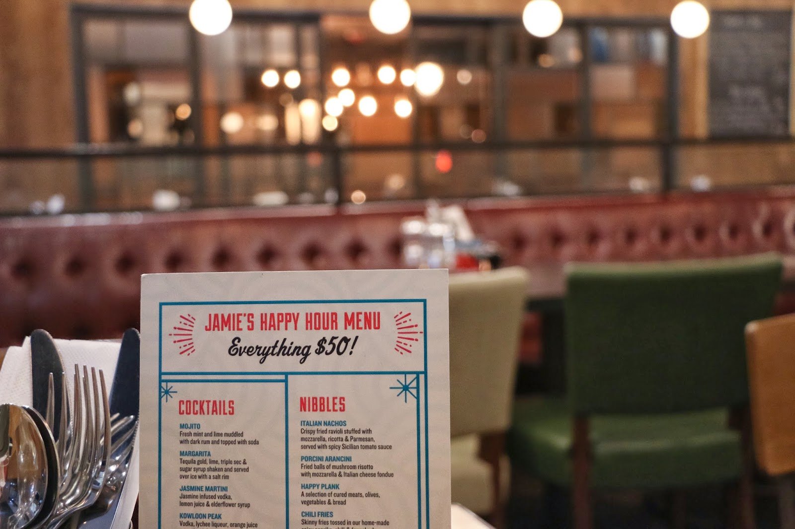 Jamie’s Italian Tsim Sha Tsui, Jamie’s Happy Hour