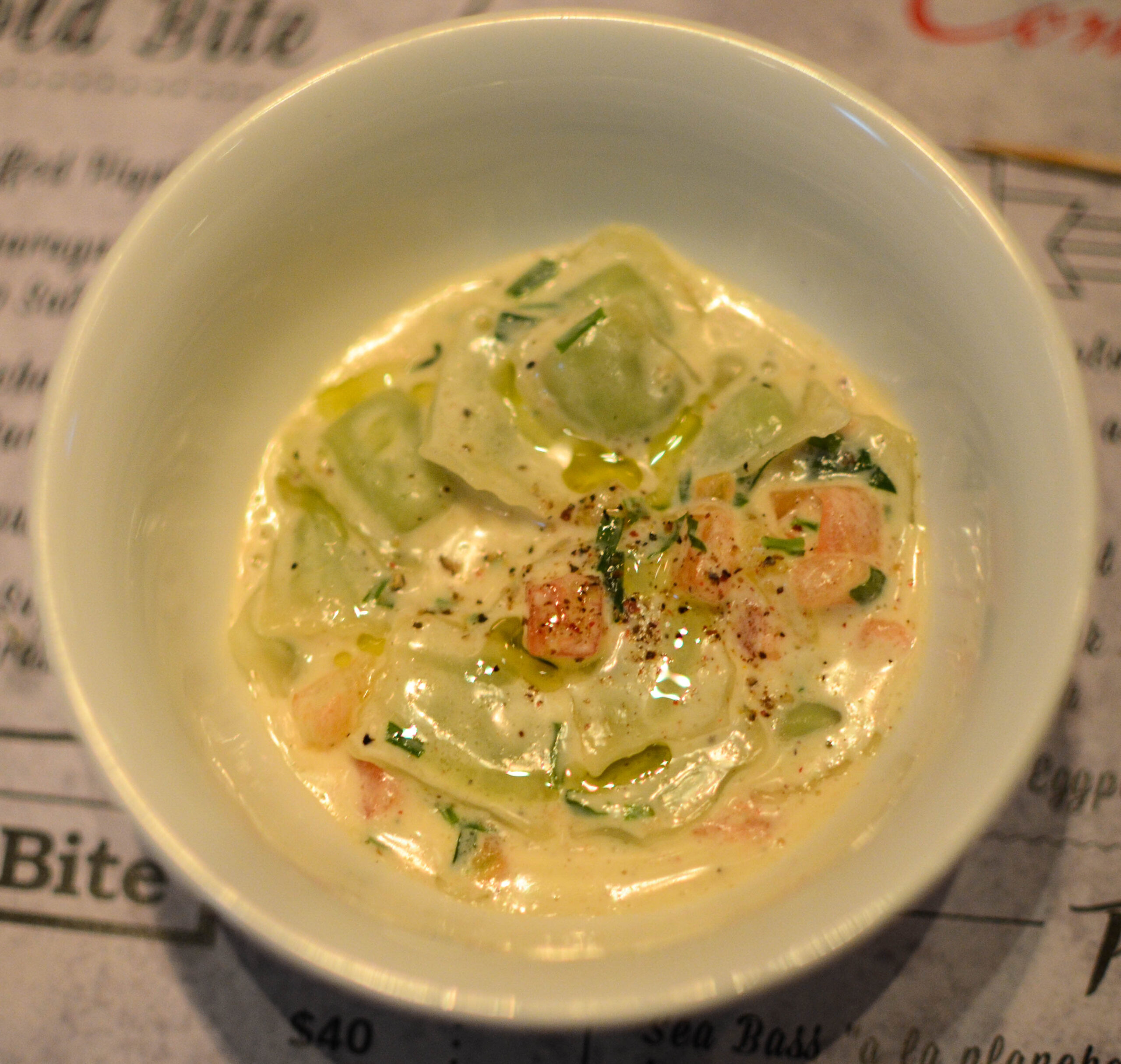Ravioli de Rogans at Comptoir in Kennedy Town