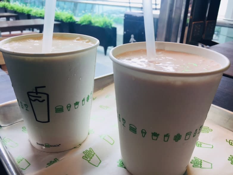 Shake Shack milkshakes