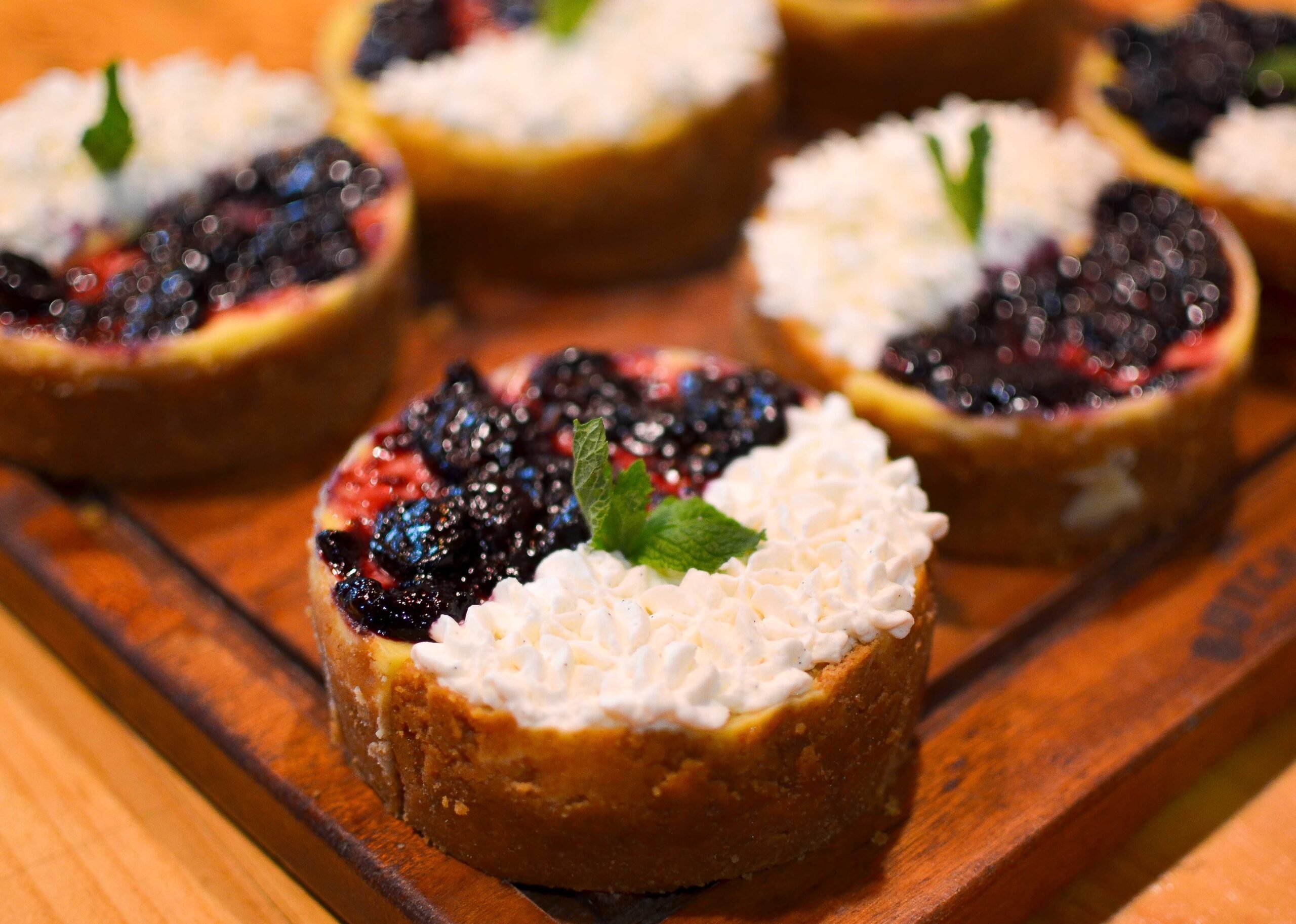 Blueberry Cheesecakes and  Key Lime Pies