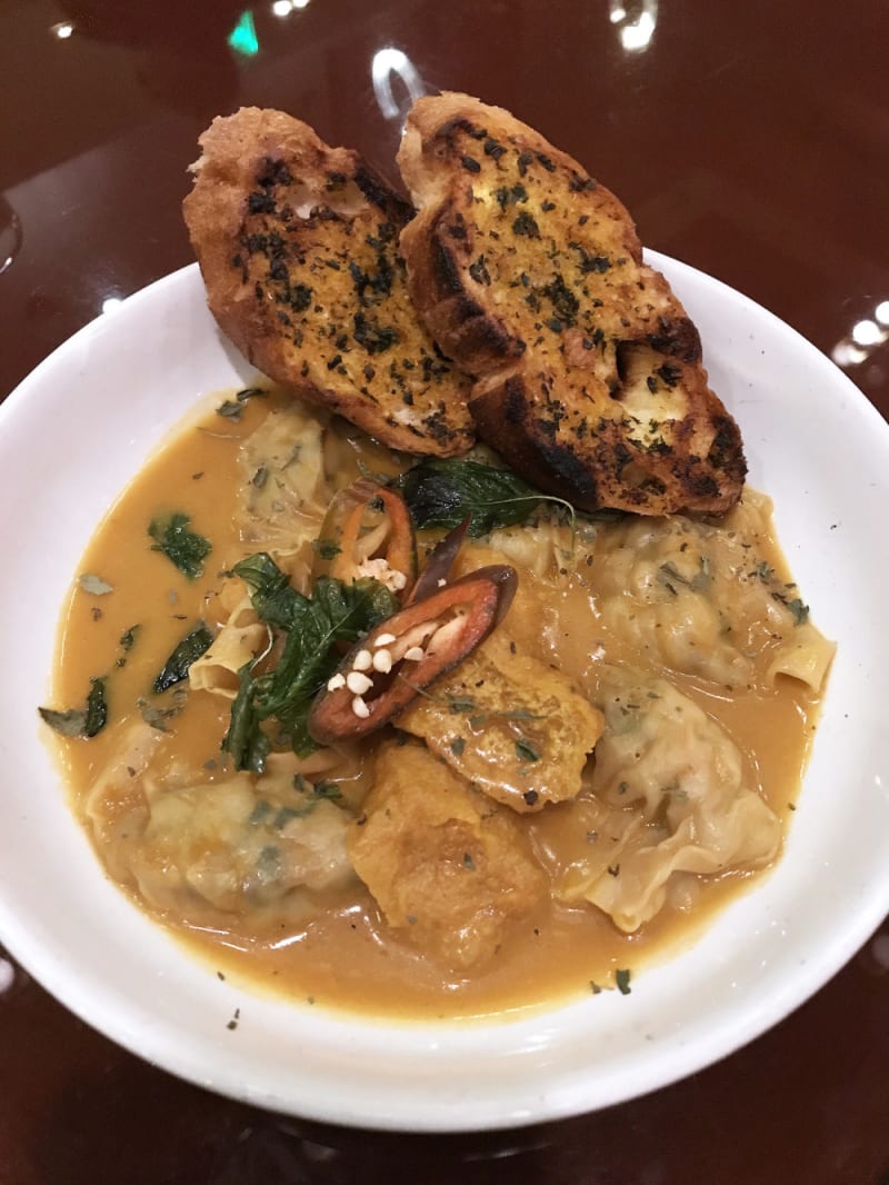 Laksa prawn dumplings Mrs Pound Hong Kong