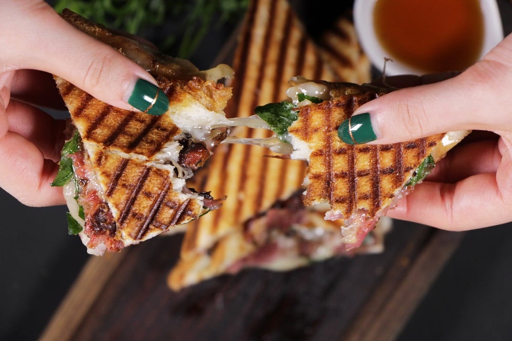 Pastrami, Fontina, Balsamic Onion Jam Toasties