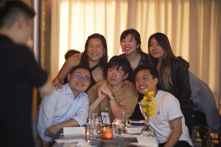 GenieFriends secret dinners Foodie group posing for the camera