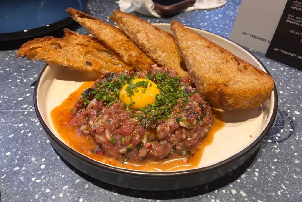AER review: SoHo's new part-club, part-restaurant dishes out a strong culture-fusing menu 1 AER review SoHo restaurant beef “noodle soup” tartare