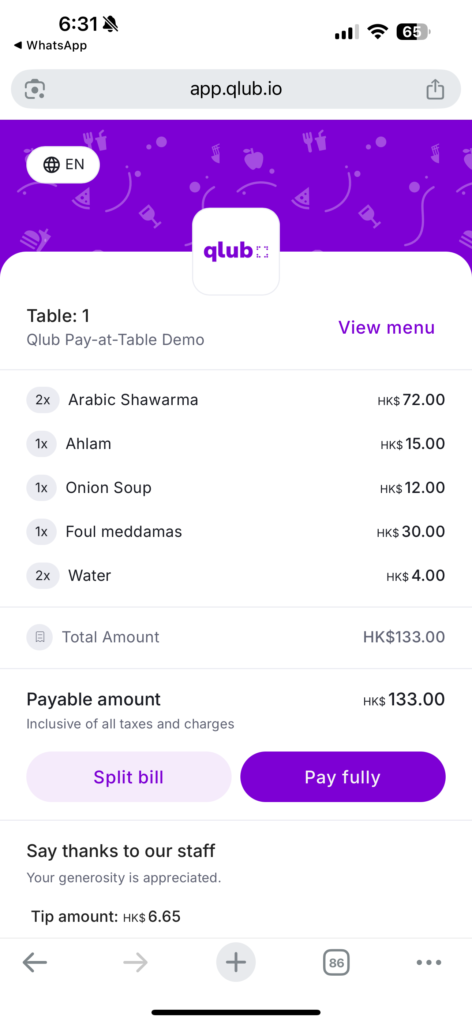 Qlub’s USD30M Series B funding boosts QR pay adoption in Hong Kong’s F&B industry 3 Qlub QR payment solutions bill processing