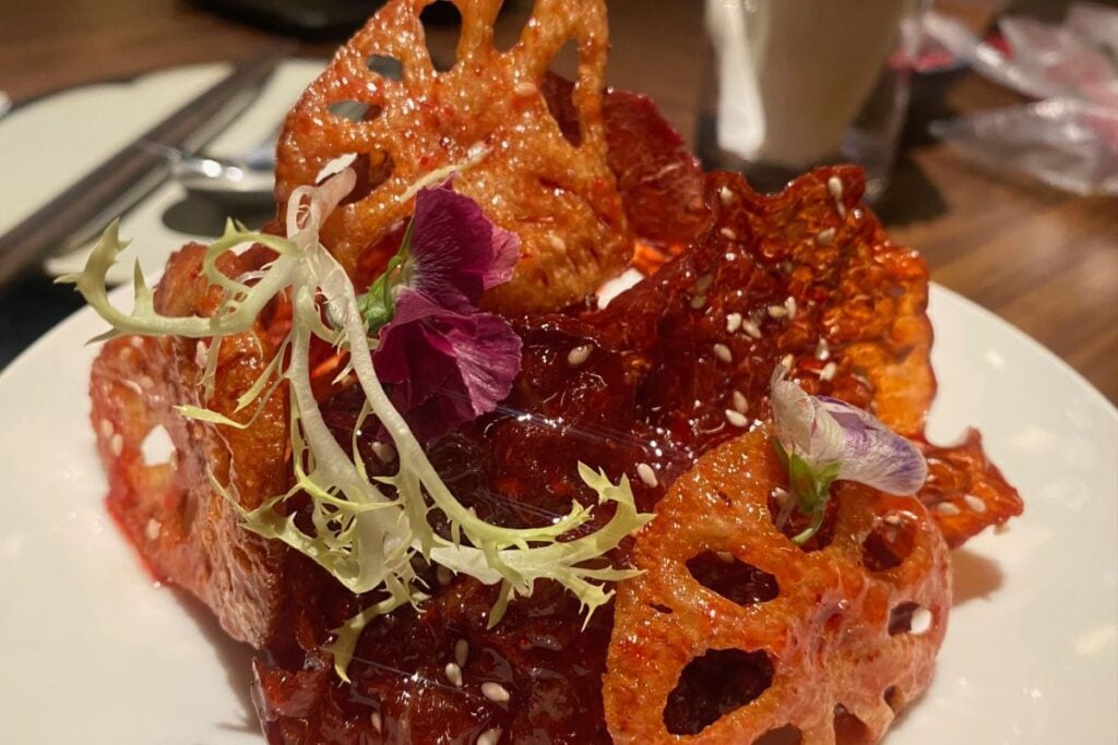 deep-fried beef slices Sichuan Rouge review