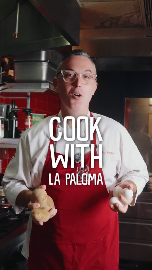 Alex Fargas La Paloma online cooking series Instagram video