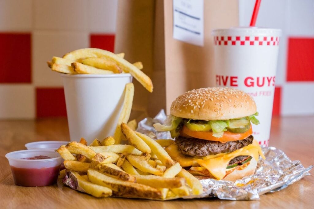 best lunch Central Five Guys big meal