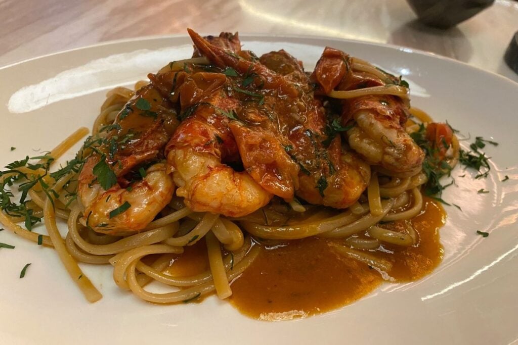 1111 ONES review: modern European fine-diner introduces more flexible à-la-carte format 3 prawn pasta 1111 ONES review