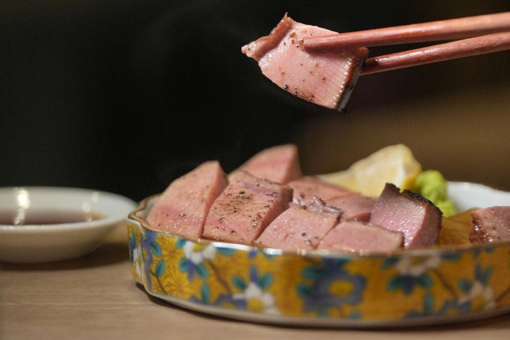 George Kwok Inoshishi Instagram cooking beef tongue dish