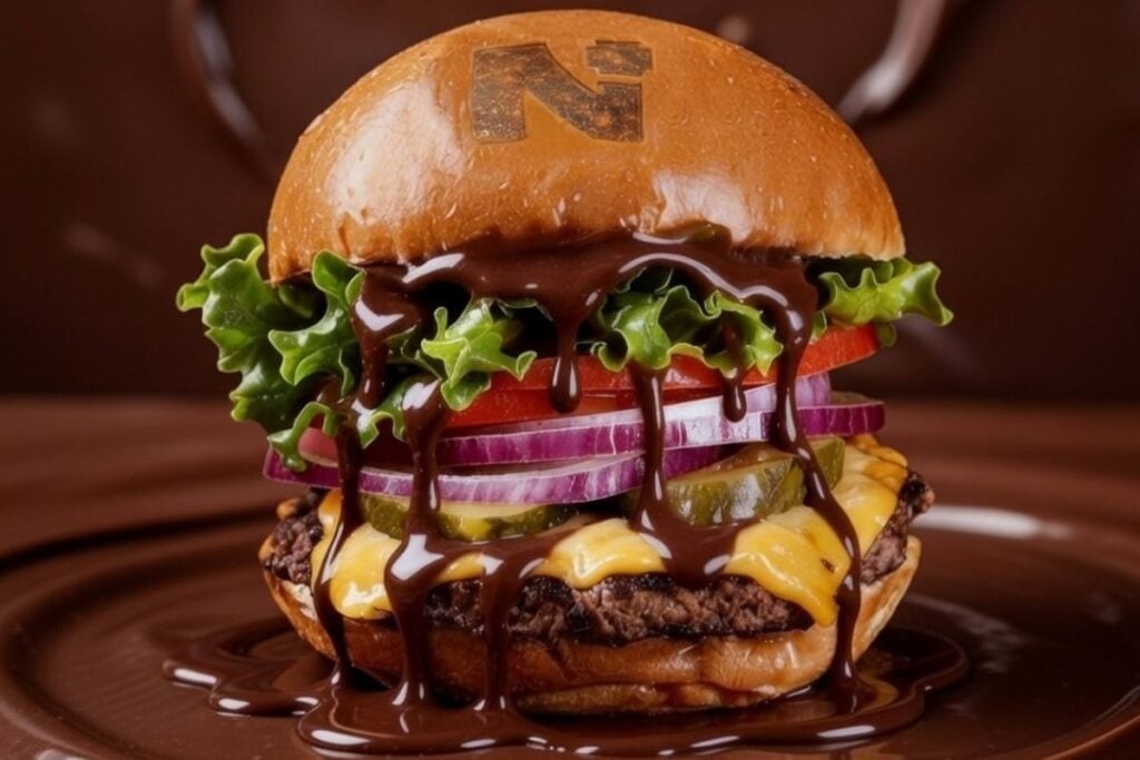 N+ Burger releases chocolate-covered burger for Valentine’s Day available till Feb. 15 N+ Burger chocolate covered burger Valentine's Day
