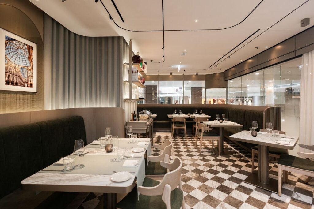 Locanda CANALI, the luxury Italian menswear brand’s Tsim Sha Tsui restaurant interior