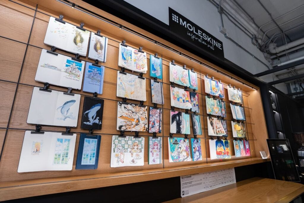Moleskine Cafe | nodi Inspiration Wall signature art exhibition