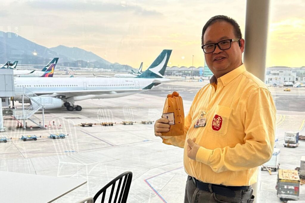 Michael Chan at Hong Kong airport 