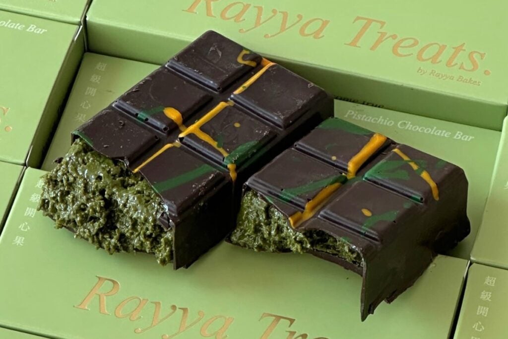 Taipei’s Rayya Treats launching in Hong Kong selling their viral Crunch Bar chocolate treats Taipei Rayya Treats launching Hong Kong viral Crunch Bar